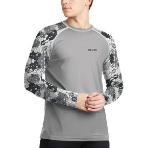 Men's Swim UPF 50+ Sun Protection Shirt Long Sleeve SPF Fishing Outdoor UV Hiking Lightweight Shirts in Kuwait