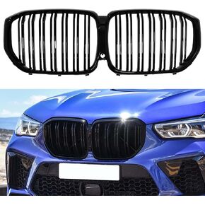 Rongxu X3 G01 Gloss Black Grille لعام 2018-2021 BMW X3 G01 2019-2021 X4 G02 GRILL ، تناسب 30i XDRIVE/M40I XDRIVER SLAT PRATHER COLATE HOD HOOD PRESSION