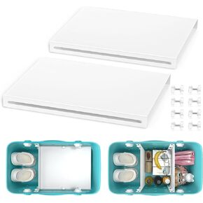 PoYang Divider Tray for Baby Bogg Bag Accessories Inserts 2 Pack, Waterproof Insert for Baby Bogg Bag Divider Tray Metal for Bog Beach Bagg Rubber Tote Organizer & Divide Space, Medium