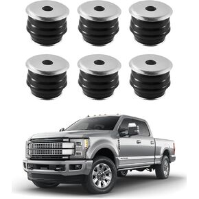 VEVOR Body Mount Bushing Kit, Compatible with 1999-2007 Ford F250 F350, 60 PCS Polyurethane Body Mount Kit, Quick Replacement, Durable Components for Improving Bumpy Driving Performance, Black