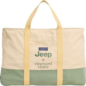 vineyard vines Jeep24-Large Washed Tote-Icon, New Wheat