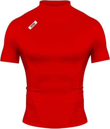 Nxtrnd Men's Turtleneck Compression T-Shirt, Short Sleeve Mock Neck in Saudi Arabia