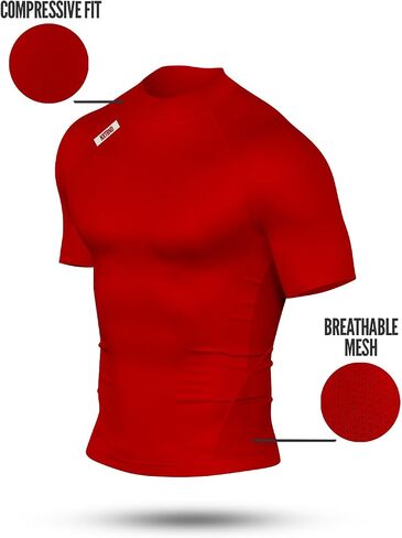 Nxtrnd Men's Turtleneck Compression T-Shirt, Short Sleeve Mock Neck in Saudi Arabia