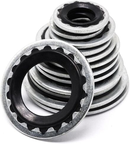 45 PCS A/C Gasket O-Ring Assortment kit, 6 Size Air Conditioning Compressor Port Seal Washer Kit, Replace A/C Compressor Bonded Seal Washer, Black in Saudi Arabia