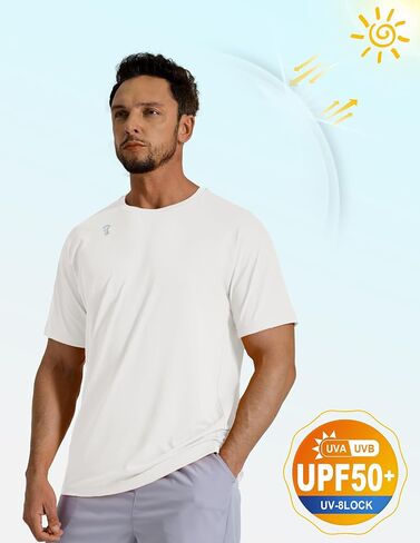 رجال UPF 50+ حماية من أشعة الشمس قمصان رياضية قصيرة الأكمام الجري تجريب صالة الألعاب الرياضية TSHIRTS قميص تجفيف سريع جاف لوقود الطفح الجلدي in Kuwait