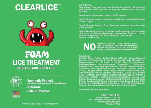 Foam Treatment for Kids & Adults Guaranteed to End Lice in 1 Hour, Extra Strength Treatment for Family to Remove Lice, Nits & Eggs, 5oz in Saudi Arabia