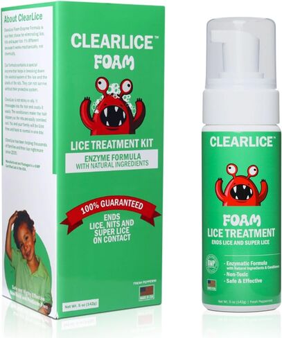 Foam Treatment for Kids & Adults Guaranteed to End Lice in 1 Hour, Extra Strength Treatment for Family to Remove Lice, Nits & Eggs, 5oz in Saudi Arabia