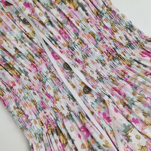 OSTOO Women's 2025 Summer Boho Floral Print Tiered Casual Flowy Long Maxi Dress in Saudi Arabia