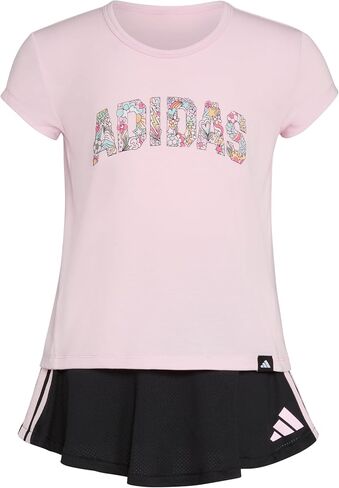 adidas Girls Pleated Tee Shirt and Flounce Skort Set in Saudi Arabia