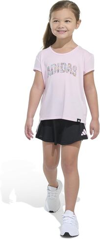 adidas Girls Pleated Tee Shirt and Flounce Skort Set in Saudi Arabia