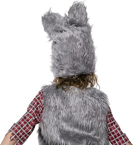 JIAHG Halloween Faux Fur Werewolf Costume Hood Hat Gloves Shoe Covers Shawl for Boys Girls Cosplay Fancy Party Accessories in Saudi Arabia