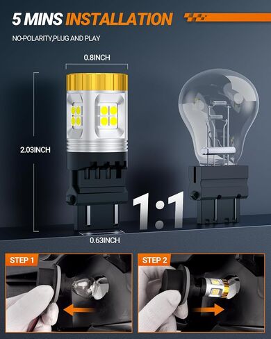 لمبة إضاءة عكسية ، 1200 ٪ أكثر إشراقًا لمبة LED ، 3156 3056 3057 4157 LED White White for Light Backup Light Lights Drl Morking Switch Lights (حزمة 2) in Kuwait