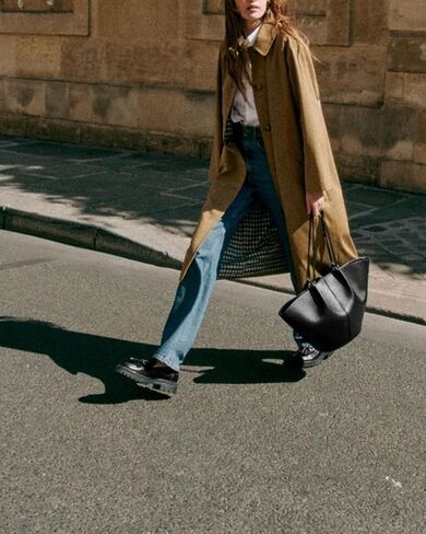 Women's Long Trench Coat Single Breasted Oversized Overcoat Classic Button Down Spring Outerwear in Kuwait