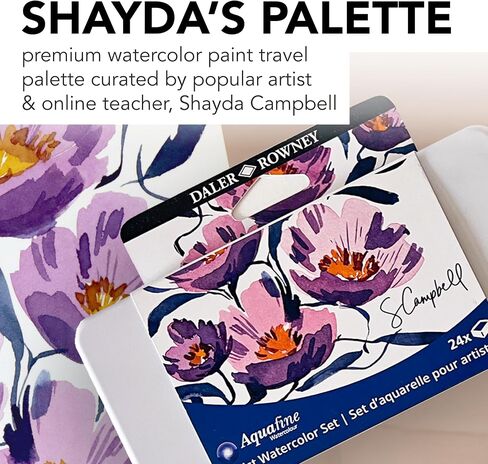 مجموعة السفر المائية Daler Rowney Aquafine 12 -PC - طلاء بالألوان المائية للورق المائي وأكثر - ألوان مائية للفنانين والطلاب - طلاء ملون مائي لجميع مستويات المهارة in Kuwait
