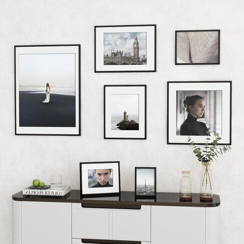 Modern Arched Wall & Tabletop Picture Frames, Shatterproof PVC Photo Frames 18x24, Display Pictures 16x20 with Mat or 18x24 Without Mat, Lightweight, Water-Resistant & Space-Saving Home Decor in Kuwait