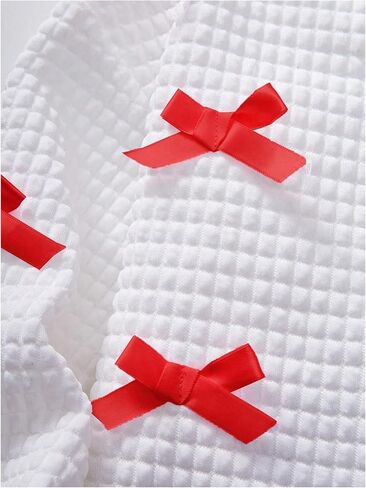 Girl's 2 Piece Outfit Y2k Bow Cardigan V Neck Long Sleeve Jacket Pleated Mini Skirt Set in Kuwait