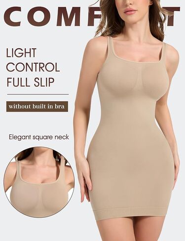 Full Slip Dress With for Women Tummy Control Body Shaper Shapewear Slips for Under Dresses in Saudi Arabia