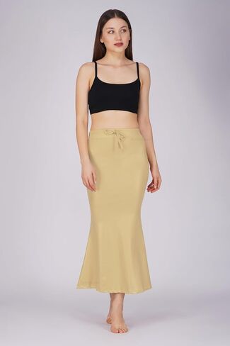Shimmer Fabric Saree Shapewear Petticoat for Women, Skirts,Shape Wear Sari Silhouette With Adjustable Drawstring in Kuwait