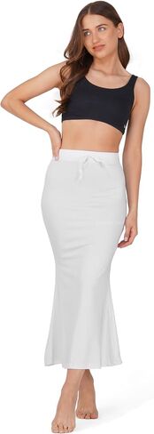 Shimmer Fabric Saree Shapewear Petticoat for Women, Skirts,Shape Wear Sari Silhouette With Adjustable Drawstring in Kuwait