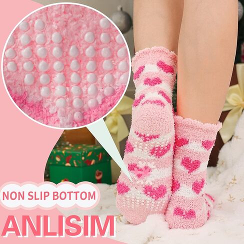 Anlisim non slip grip grip for Women Hospital Clipper Grippers دافئة دافئة سميكة الشتاء الشتاء مريح مضاد للزلزات الجوارب in Kuwait