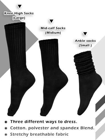 Bencailor 6 Pairs Women Slouch Fuzzy Socks Warm Cotton Scrunch Boot Winter Fluffy Slipper Socks in Kuwait