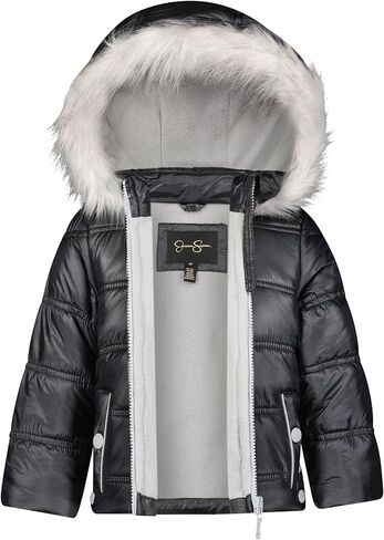 Jessica Simpson Girls Two-piece Insulated Winter Snowsuit With Hooded Jacket and Ski Bib Overalls in Saudi Arabia