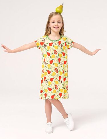 Bamboo Viscose Girls Nightgowns Short Sleeve Soft Pajama Dress for Girls in Saudi Arabia