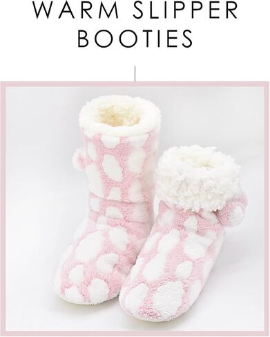 Panda Bros Women's Slipper Sock Indoor Super Soft Warm Fuzzy Lined Booties Slippers, Winter Fluffy House Socks with Grippers in Saudi Arabia