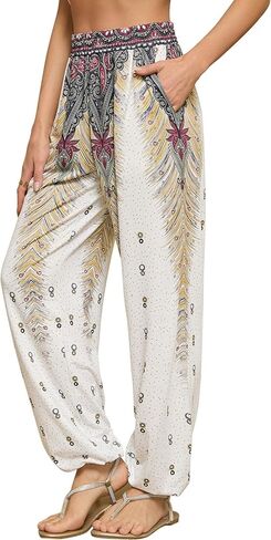 QIANXIZHAN Women's Joggers Sweatpants Pants, Lounge Workout Yoga Boho Clothes with Pockets in Kuwait