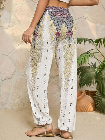 QIANXIZHAN Women's Joggers Sweatpants Pants, Lounge Workout Yoga Boho Clothes with Pockets in Kuwait