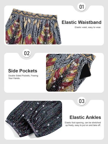 QIANXIZHAN Women's Joggers Sweatpants Pants, Lounge Workout Yoga Boho Clothes with Pockets in Saudi Arabia