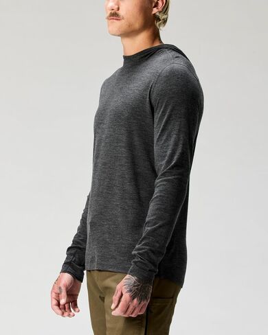 Huckberry Proof 72 ساعة Merino Wool Upf Hoodie ، هوديني Mens Merino Wool مع حماية من أشعة الشمس ، ومكافحة الرائحة in Saudi Arabia