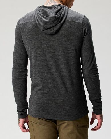 Huckberry Proof 72 ساعة Merino Wool Upf Hoodie ، هوديني Mens Merino Wool مع حماية من أشعة الشمس ، ومكافحة الرائحة in Saudi Arabia