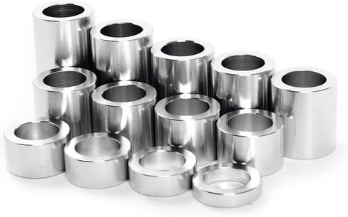 TOFR Chrome 13 Piece O.D. 1-1/8" Wheel Spacer for 3/4" Axle For Harley Touring Road King Electra Glide Softail Standard Custom Fat Boy Night Train Dyna Street Bob Low Rider Super Glide Sportster 883 in Kuwait