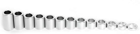 TOFR Chrome 13 Piece O.D. 1-1/8" Wheel Spacer for 3/4" Axle For Harley Touring Road King Electra Glide Softail Standard Custom Fat Boy Night Train Dyna Street Bob Low Rider Super Glide Sportster 883 in Kuwait
