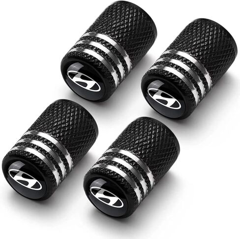 Tire Valve Stem Cap Cover for Hyundai Belt O-Ring Seal Corrosion Resistant Tire Valve Stem Air Cap 4 Pack Black in Saudi Arabia