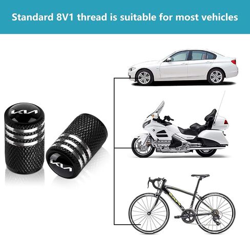 Tire Valve Stem Cap Cover for Hyundai Belt O-Ring Seal Corrosion Resistant Tire Valve Stem Air Cap 4 Pack Black in Saudi Arabia