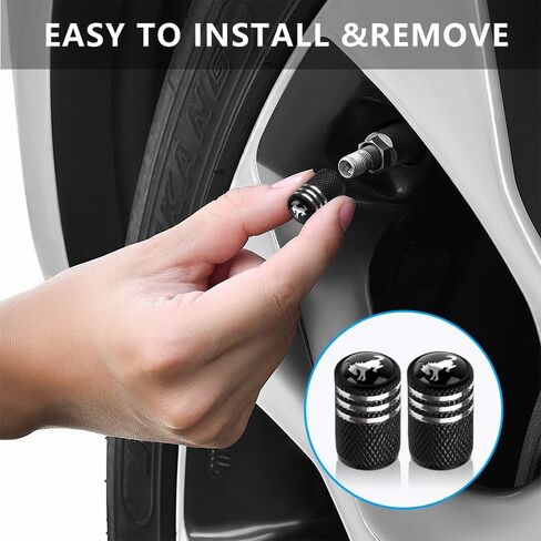 Tire Valve Stem Cap Cover for Hyundai Belt O-Ring Seal Corrosion Resistant Tire Valve Stem Air Cap 4 Pack Black in Saudi Arabia