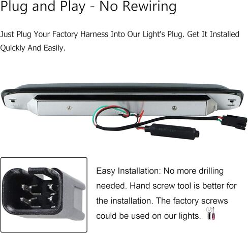 Tresound (Smoke) LED Third 3rd Brake Light for 1999-2007 Chevy Silverado GMC Sierra 1500 2500 3500 HD Classic, Rear Cargo Lamp High Mount Stop light in Kuwait