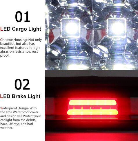 Tresound (Smoke) LED Third 3rd Brake Light for 1999-2007 Chevy Silverado GMC Sierra 1500 2500 3500 HD Classic, Rear Cargo Lamp High Mount Stop light in Kuwait