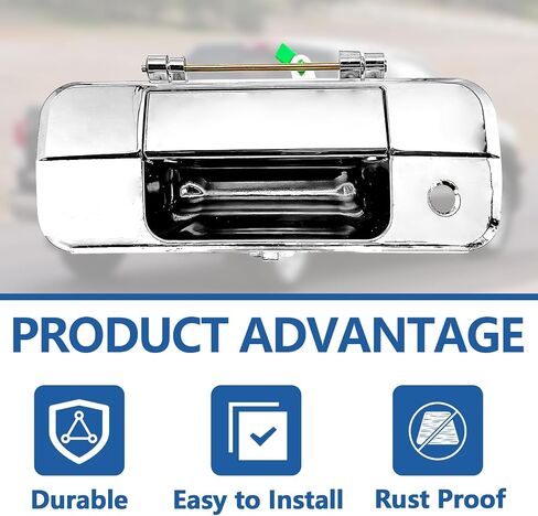 69090-0C040 Tailgate Latch Handle, Liftgate Latch Handle Compatible with 2007-2013 T0y0ta Tvndra, Replace OE#81213, 690900C040 (Silver) in Saudi Arabia