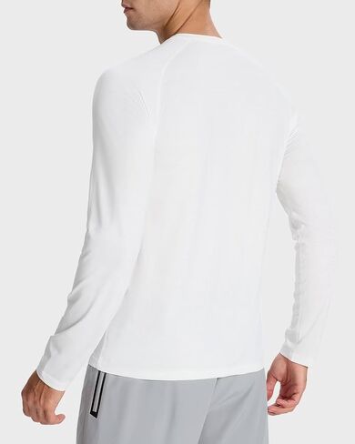 Men's Long Sleeve Shirts Lightweight UPF50 Quick Dry Rash Guard Cooling Tee with Silver Ion Tech in Kuwait