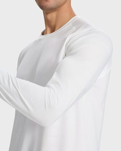 Men's Long Sleeve Shirts Lightweight UPF50 Quick Dry Rash Guard Cooling Tee with Silver Ion Tech in Kuwait