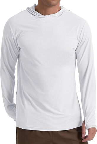 Askdeer Men's UPF 50+ Fishing Shirts Long Sleeve Lightweight Sun Protection Hoodie Shirt UV Hiking Rash Guard Shirts in Saudi Arabia