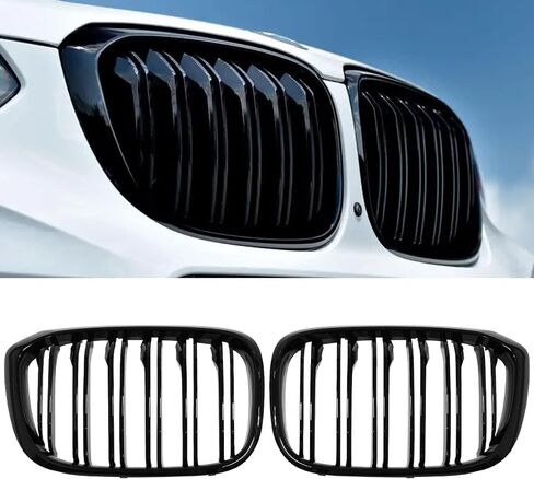 Rongxu X3 G01 Gloss Black Grille لعام 2018-2021 BMW X3 G01 2019-2021 X4 G02 GRILL ، تناسب 30i XDRIVE/M40I XDRIVER SLAT PRATHER COLATE HOD HOOD PRESSION in Kuwait