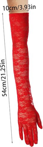 Long Lace Gloves Women Floral Lace Opera Gloves Elegant Elbow Length Tea Party Bridal Wedding Dance Party Masquerade in Saudi Arabia