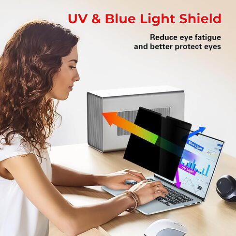 Laptop Privacy Screen 15.6 Inch,16:10Aspect Removable Anti Glare Blue Light Filter Protector, 15.6 in Laptop Privacy Screen Shield for laptop in Saudi Arabia