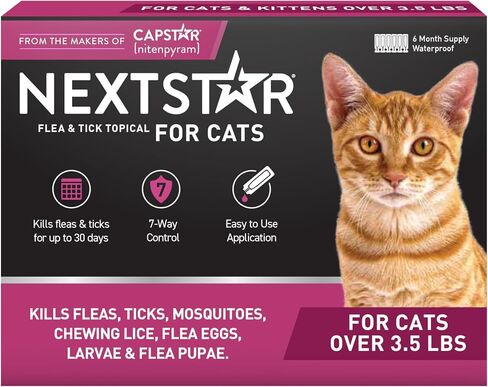 NextStar Flea & Tick Topical Cats 3.5 lbs+, 7-Way, 3-Month in Kuwait