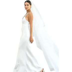 2 Tiers Cathedral Wedding Veil Exquisite White Bridal Veil Floor Length Long Bridal Tulle Veils For Brides To Be Brides Women Dinner Prom Photography