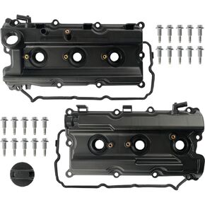 Pair Left Right Engine Valve Covers Compatible with 2005-2019 Nissan Frontier 2005-2015 Xterra 2005-2012 Pathfinder 2012-2019 NV1500 2012-2019 NV2500 2012-2019 NV3500 Replace 13264-EA200 13264-EA210